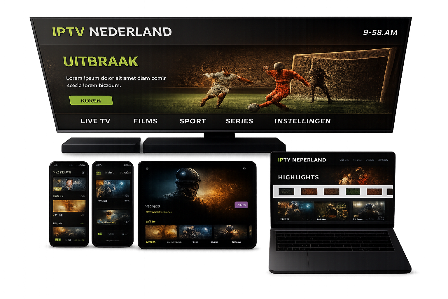 Beste IPTV Abonnement Nederland 2026 - Bekijk op Smart TV, laptop en mobiel